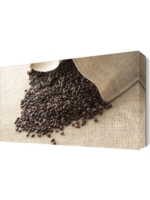 Dekor Sevgisi Kahve Çuvalı Canvas Tablo  45x30 cm