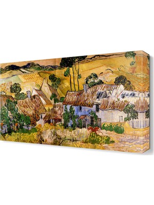 Dekor Sevgisi Köy Evleri Tablosu 45x30 cm