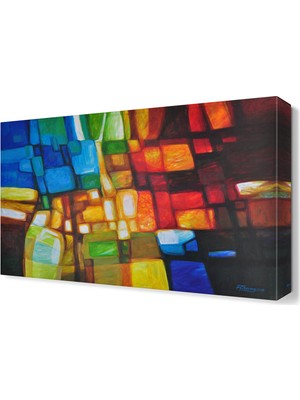 Dekor Sevgisi Dekoratif Renk ve Şekiller Tablosu 45x30 cm