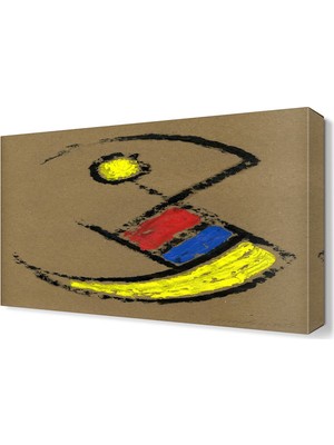 Dekor Sevgisi Sarı Mavi Kırmızı Renkler Tablosu 45x30 cm