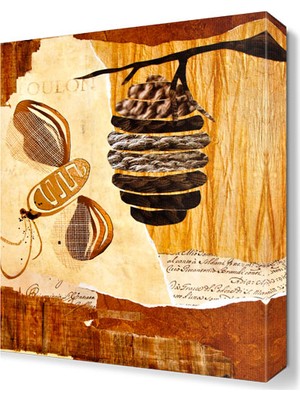 Dekor Sevgisi Kahve Tonları Tablosu 45x30 cm