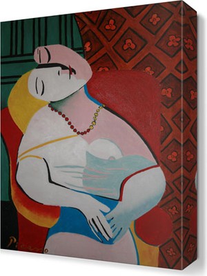 Dekor Sevgisi Kolyeli Kadın Tablosu 45x30 cm