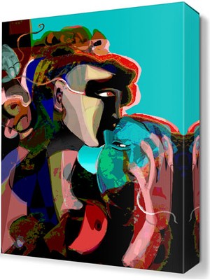 Dekor Sevgisi Gizemli Gözler Tablosu 45x30 cm