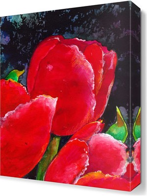 Dekor Sevgisi Pembe Gelincikler Tablosu 45x30 cm