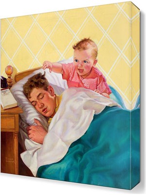 Dekor Sevgisi Yaramaz Bebek Tablosu 45x30 cm