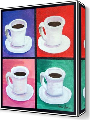 Dekor Sevgisi Kahve Canvas Tablo  30x30 cm