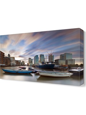 Dekor Sevgisi Londra Kayıklar Tablosu 45x30 cm