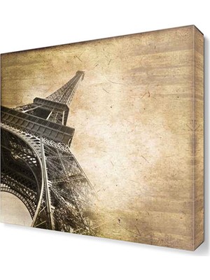 Dekor Sevgisi Eyfel Kulesi Nostalji Tablosu 30x30 cm