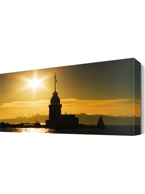 Dekor Sevgisi Kız Kulesi Gün Batımı Tablosu 45x30 cm