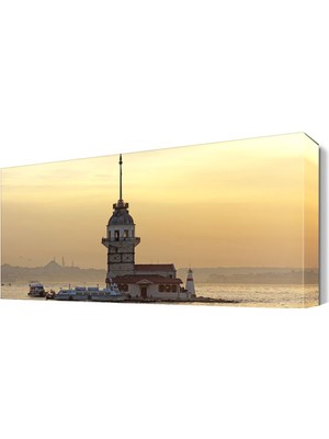Dekor Sevgisi Galata Kulesi Gün Batımı Tablosu 45x30 cm