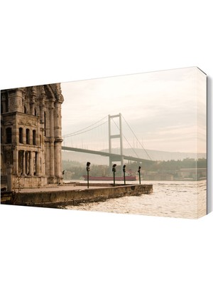 Dekor Sevgisi İstanbul Ortaköy Deniz Manzara Tablosu 45x30 cm