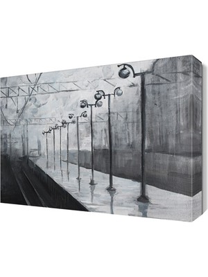 Dekor Sevgisi Sokak Lambaları Canvas Tablo 45x30 cm