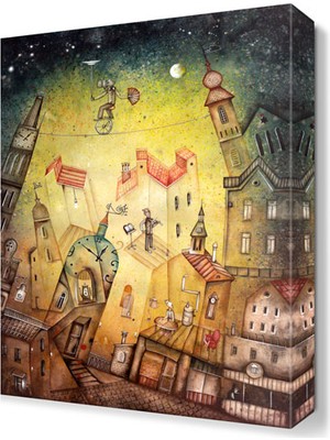 Dekor Sevgisi Apartman Tablosu 45x30 cm