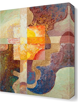 Dekor Sevgisi Yağlı Boya Rengarenk Tablo 45x30 cm