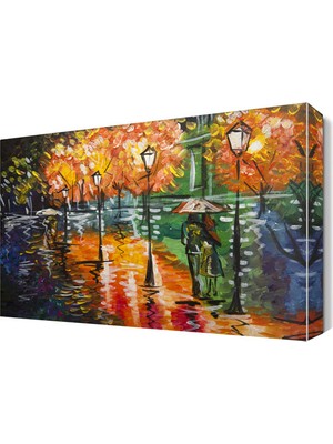 Dekor Sevgisi Yağmurlu Sokak Canvas Tablo 45x30 cm