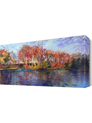 Dekor Sevgisi Nehir Kıyısı Tablo 45x30 cm