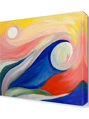 Dekor Sevgisi Renkli Gül Yaprakları Tablosu 30x30 cm