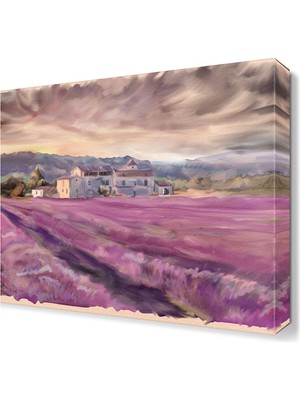 Dekor Sevgisi Mor Tarla Canvas Tablo 60x40 cm