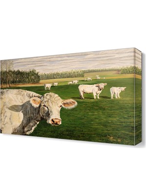 Dekor Sevgisi İnek Canvas Tablo  45x30 cm