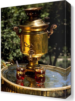 Dekor Sevgisi Semaver Çayı Canvas Tablo  45x30 cm