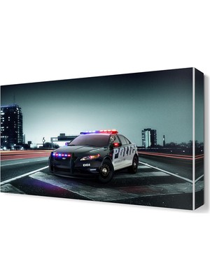 Dekor Sevgisi Polis Aracı Canvas Tablo  45x30 cm