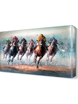 Dekor Sevgisi At Yarışı Canvas Tablo  45x30 cm