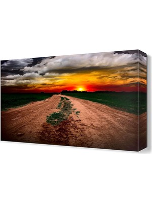 Dekor Sevgisi Bulutlar ve Güneş Manzarası Canvas Tablo  45x30 cm