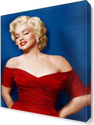 Dekor Sevgisi Marilyn Monroe Kırmızı Elbise Canvas Tablo  90x60 cm