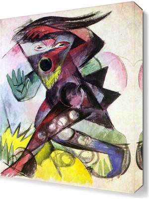 Dekor Sevgisi Franz Marc Caliban  Canvas Tablo  45x30 cm