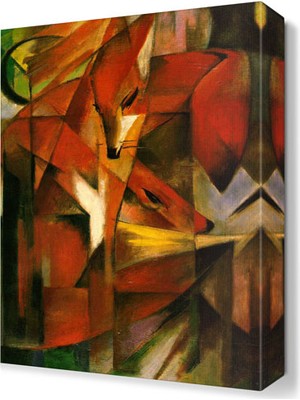 Dekor Sevgisi Franz Marc Tilkiler Canvas Tablo  45x30 cm