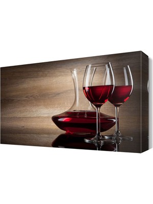 Dekor Sevgisi Şaraplar Tablosu 45x30 cm