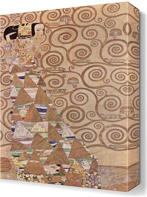 Dekor Sevgisi Gustav Klimt, The Waiting Canvas Tablo  45x30 cm