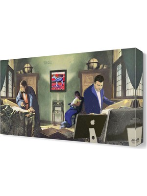Dekor Sevgisi Ev Halkı Canvas Tablo  45x30 cm
