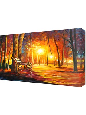 Dekor Sevgisi Akşam Güneşi Bank Canvas Tablo  45x30 cm