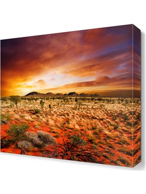 Dekor Sevgisi Batan Güneş Manzarası Canvas Tablo 30x30 cm