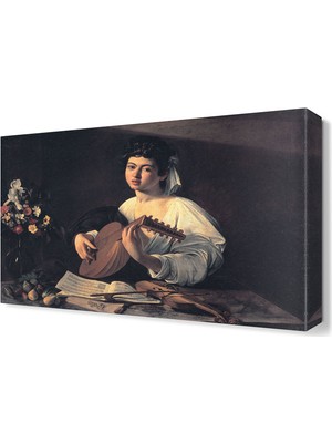 Dekor Sevgisi Ud Çalan Kız Canvas Tablo  45x30 cm