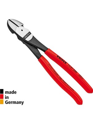Knipex 7401200 Ağır Hizmet Yan Keski 200 mm Siyah Fosfat Kaplama Profesyonel Kalite Üretim Yeri Almanya