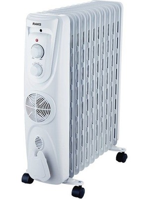 Raks Ilıca Yağlı Radyatör 11 Dilim 2300 W Fanlı Isıtıcı Siyah