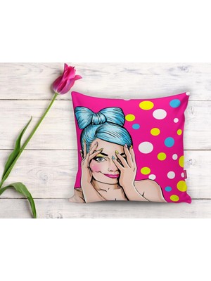 RealHomes Pop Art Dijital Baskılı Dekoratif Yastık Kırlent Kılıfı