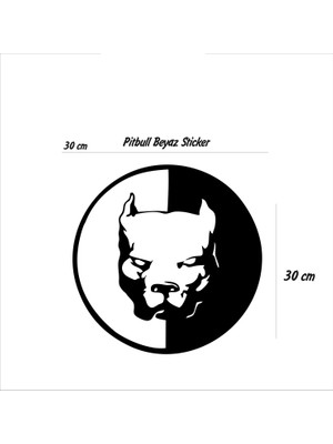 StickerMarket pitbull Beyaz Sticker