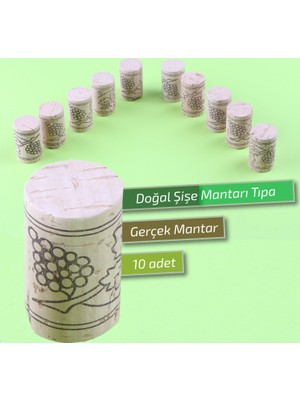 Spotbalık Doğal Şişe Mantarı Tıpa 10'Lu