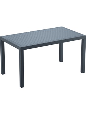 Siesta Rattan Orlando 80 x 140 Cm Dörtgen Masa - Koyu Gri
