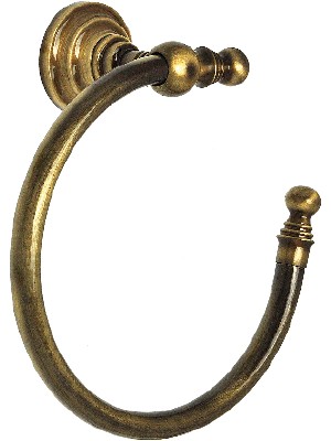 Çelik Banyo Ottoman Yuvarlak Havluluk  Antık