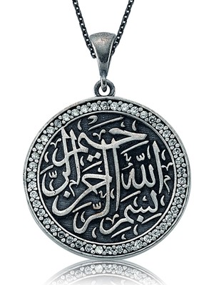 KENPAZAR Bayan Lili Gümüş Besmele-i Şerif Kolye