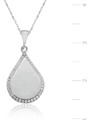 KENPAZAR Bayan Lili Gümüş Damla Nazar Kolye