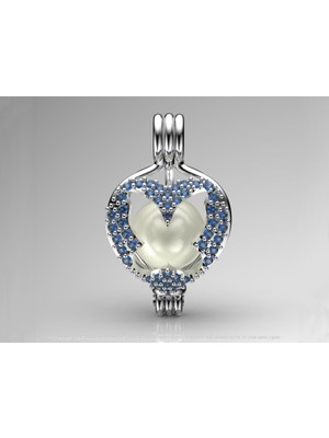 İstiridye İnci Kelebek Safir Kolye Seti (8-9 Mm Beyaz Güney Denizi Aaa Kalite)