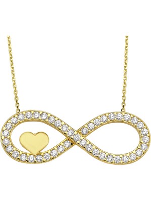 AltınSepeti Altın Kalpli Sonsuzluk Kolye AS1256KL