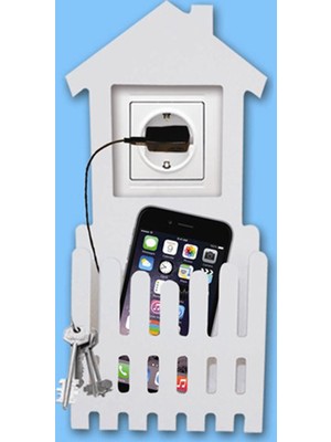 Senfoni Ahşap Dekoratif Cep Telefonu Şarj Evi