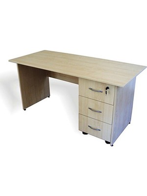 Vena Nil 3 Çekmeceli Masa - Akçaağaç