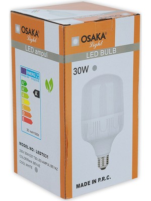 Osakalight 30W-200watt Yüksek Watt Led  Ampul E27 Beyaz